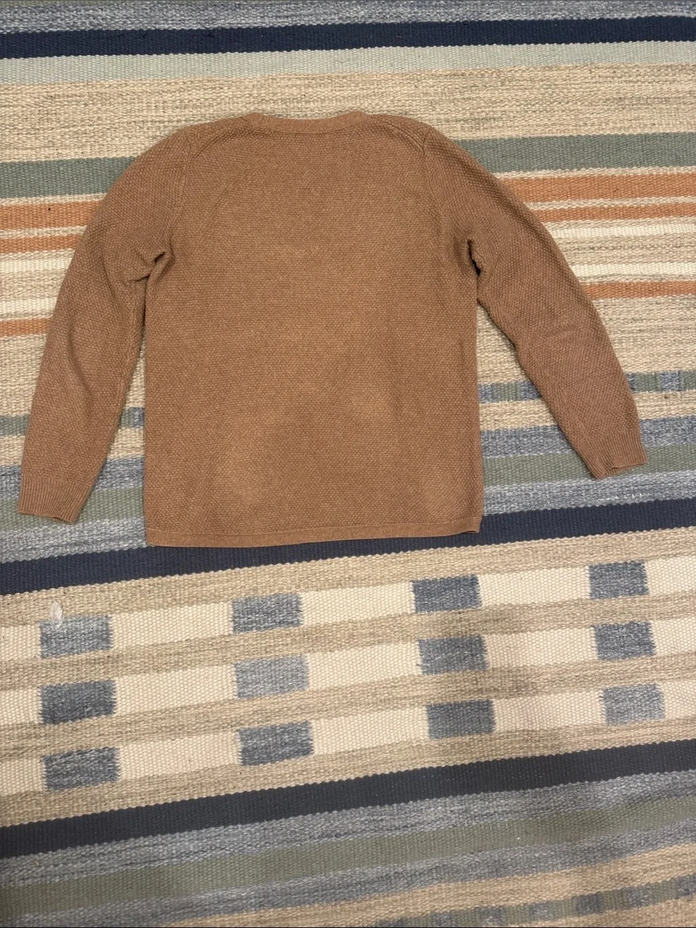Madewell Waffle-Knit Crewneck Sweater in Camel Brown - Picture 6 of 6